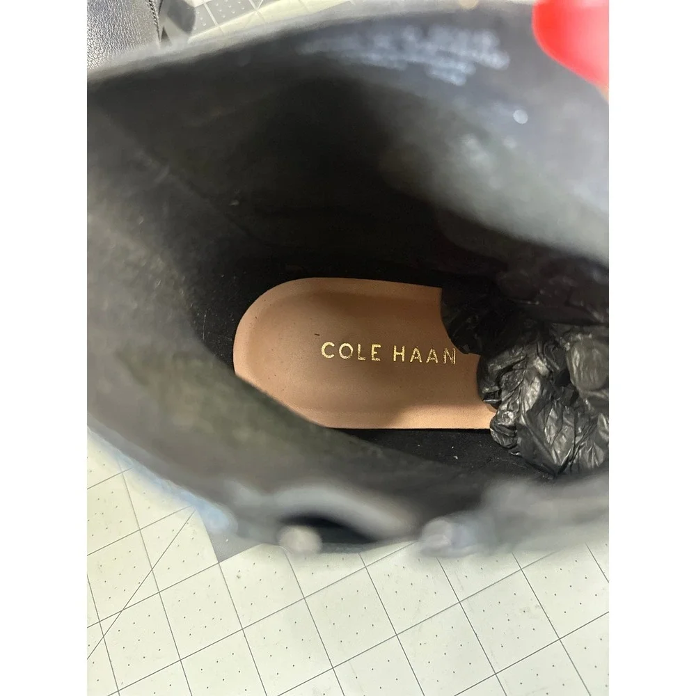 Cole Haan Grand Ambition Black Leather Ankle Boots Pointed‎ Toe Size 6.5B